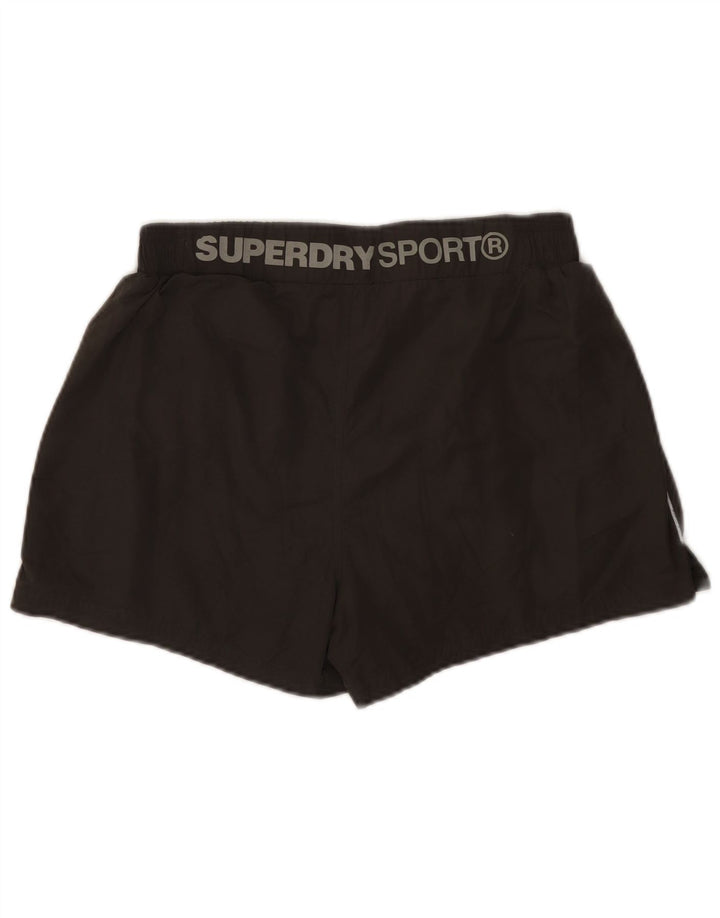 Superdry grafiske sportsshorts til kvinder mellem sort