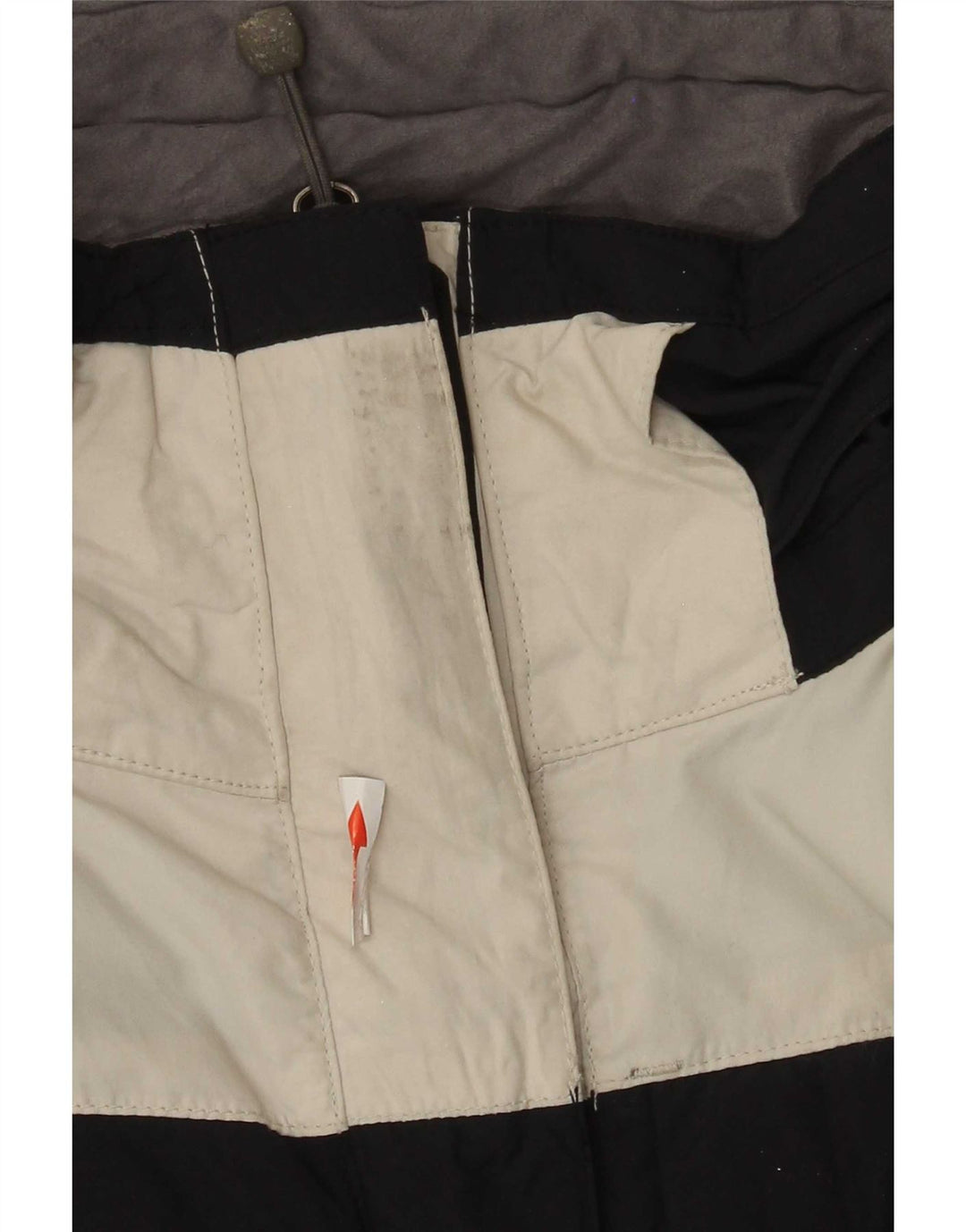 The North Face Dame Hætte Skijakke UK 16 Stor Sort Colourblock