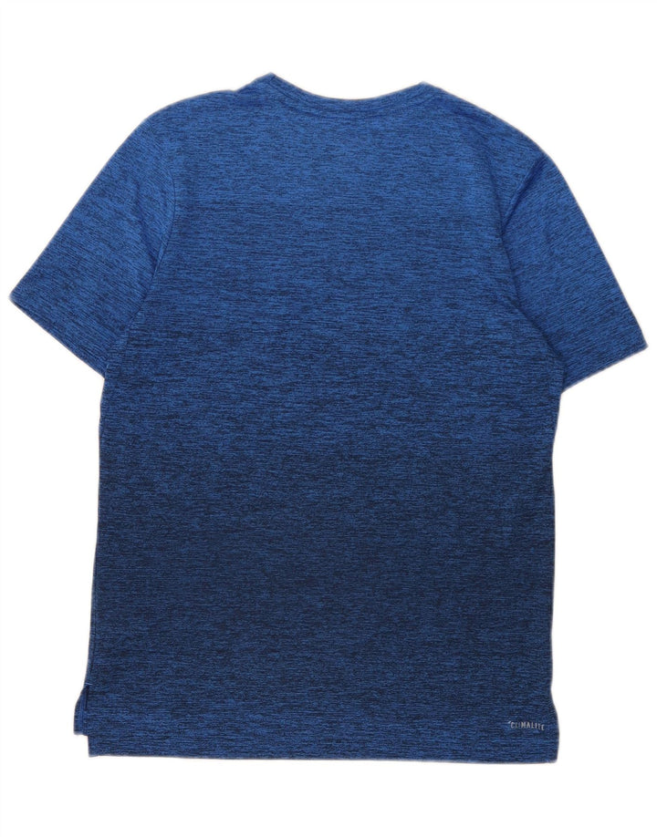 Adidas drenge Climalite T-shirt top 13-14 år stor blå plettet polyester