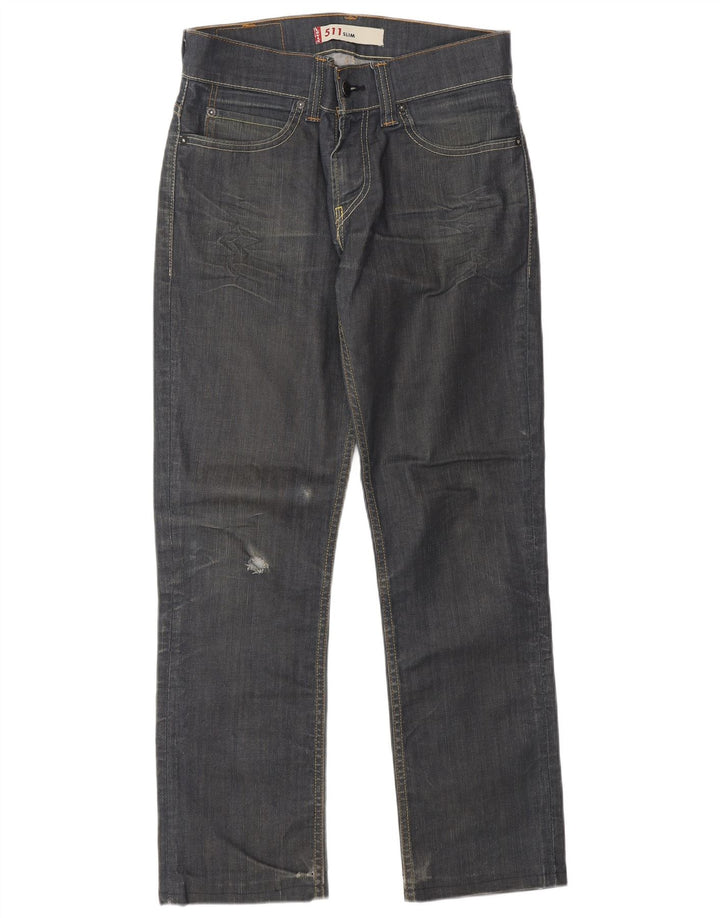 LEVI'S Herre 511 Slim Jeans W31 L28 Marineblå Bomuld
