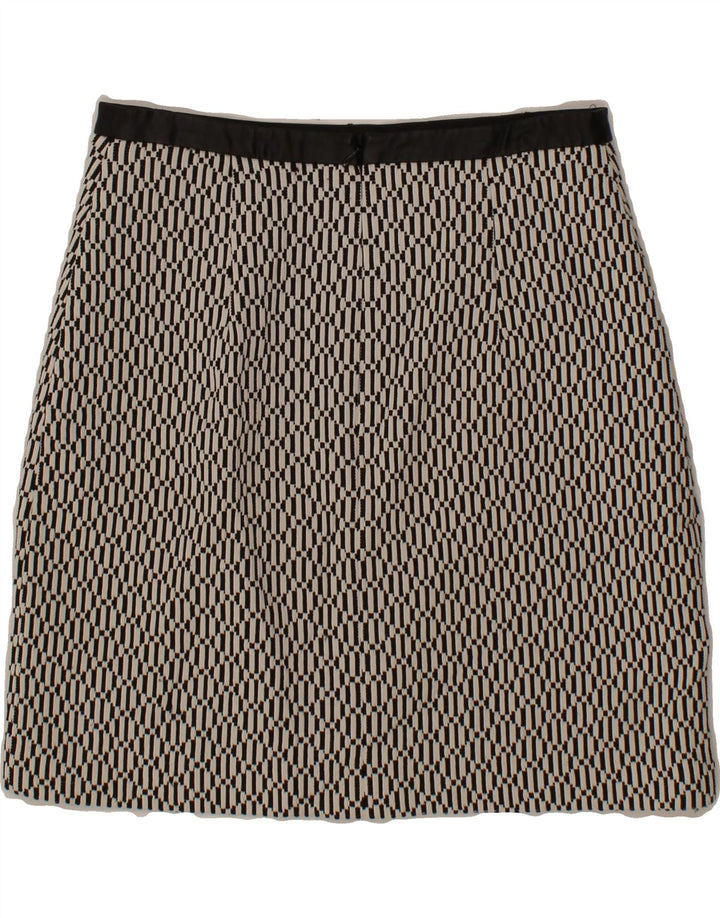 OASIS Womens Straight Skirt UK 10 Small W27 White Geometric Vintage Oasis and Second-Hand Oasis from Messina Hembry 