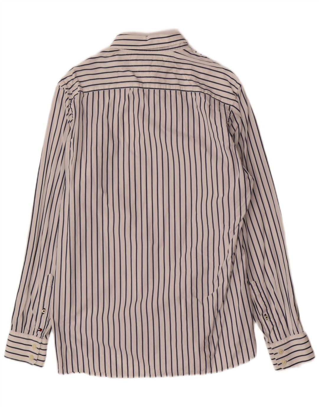 Tommy Hilfiger Herreskjorte Medium hvid stribet bomuld