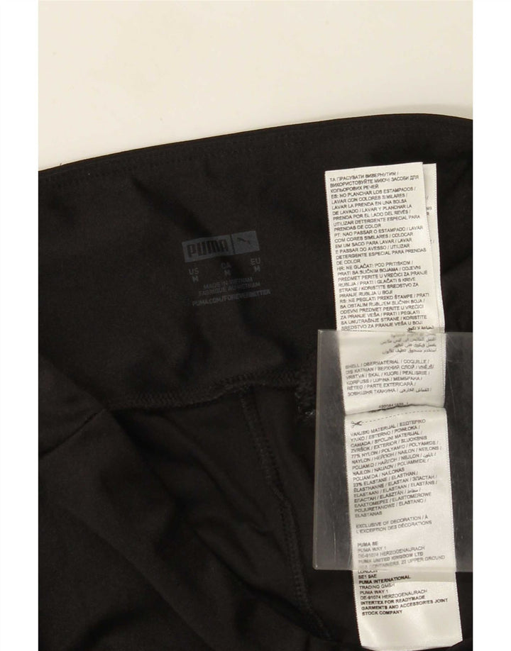 Puma Womens Crop Leggings UK 12 Medium Black Nylon