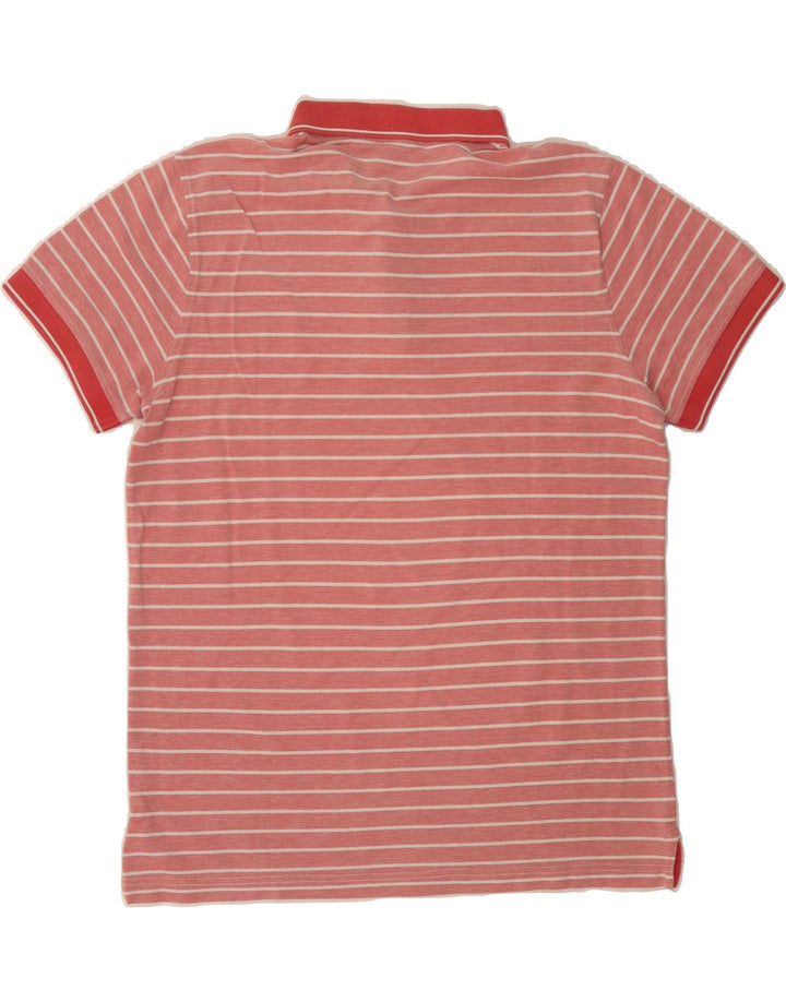 MARLBORO CLASSICS Mens Polo Shirt Large Red Striped Cotton Vintage Marlboro Classics and Second-Hand Marlboro Classics from Messina Hembry 