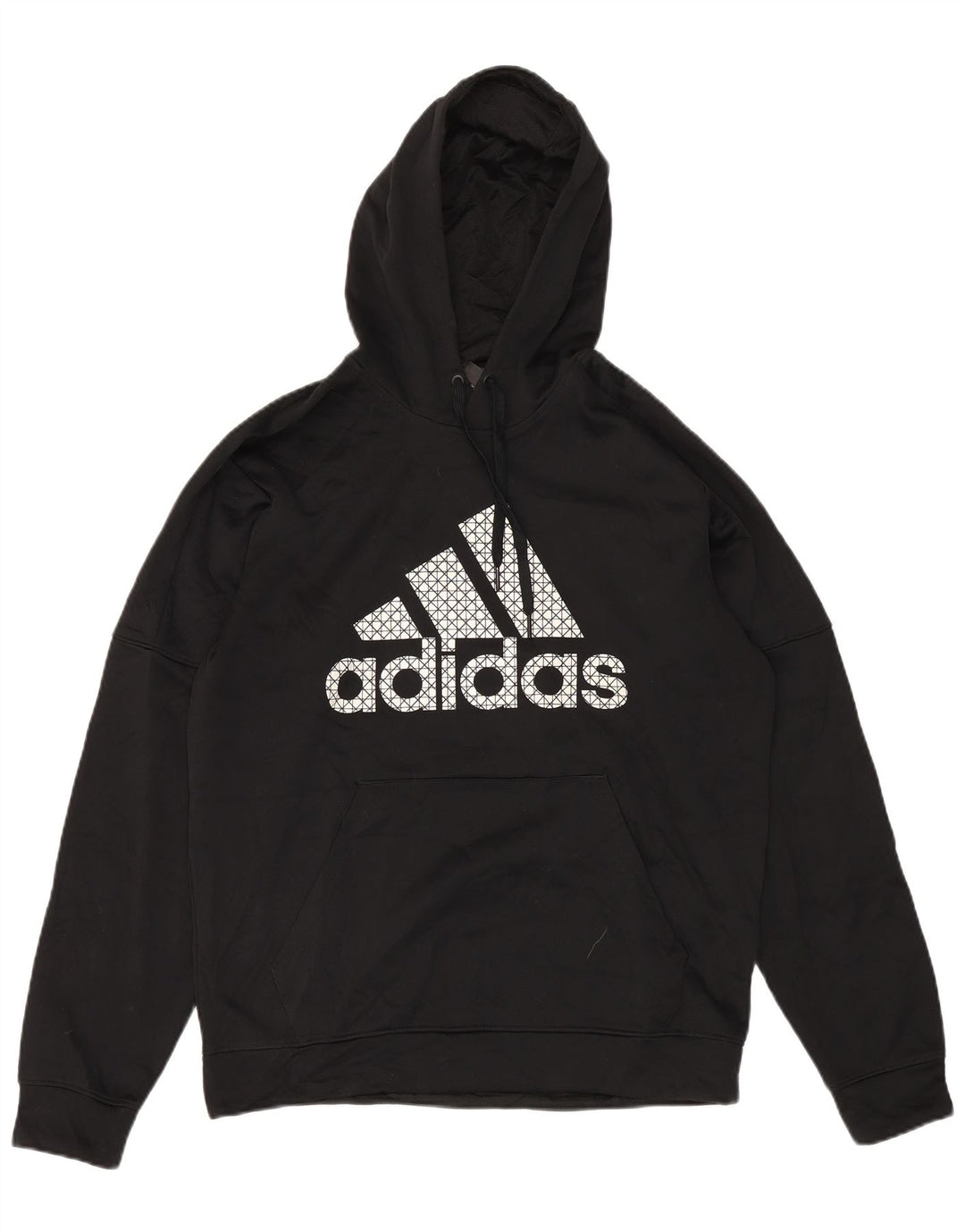 ADIDAS Mens Climawarm Graphic Hoodie Jumper Large Black Polyester