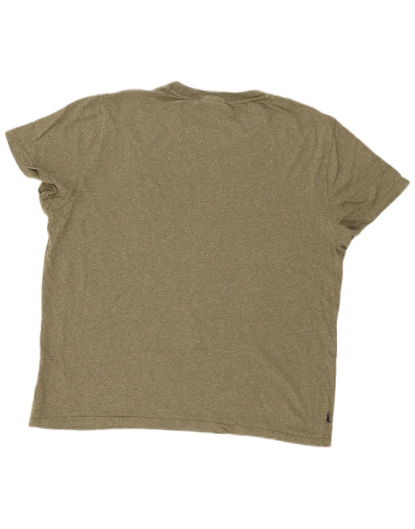 Superdry T-shirt top til mænd 2XL Khaki Flecked Bomuld