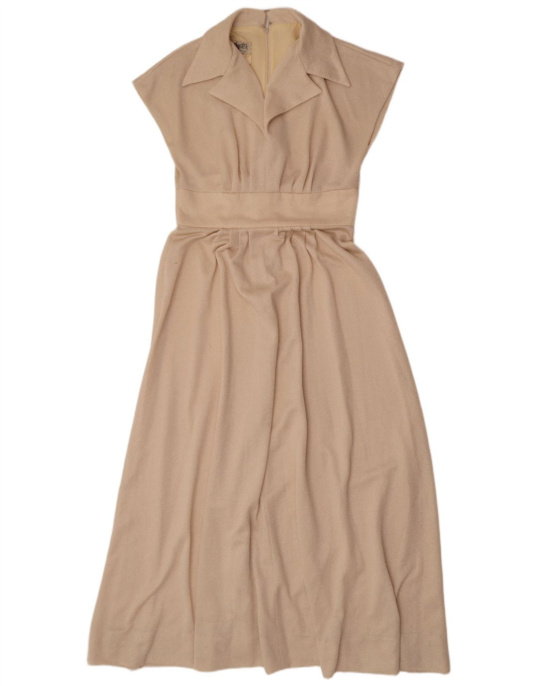 Eastex Dame Maxi Dress UK 14 Medium Beige Polyester