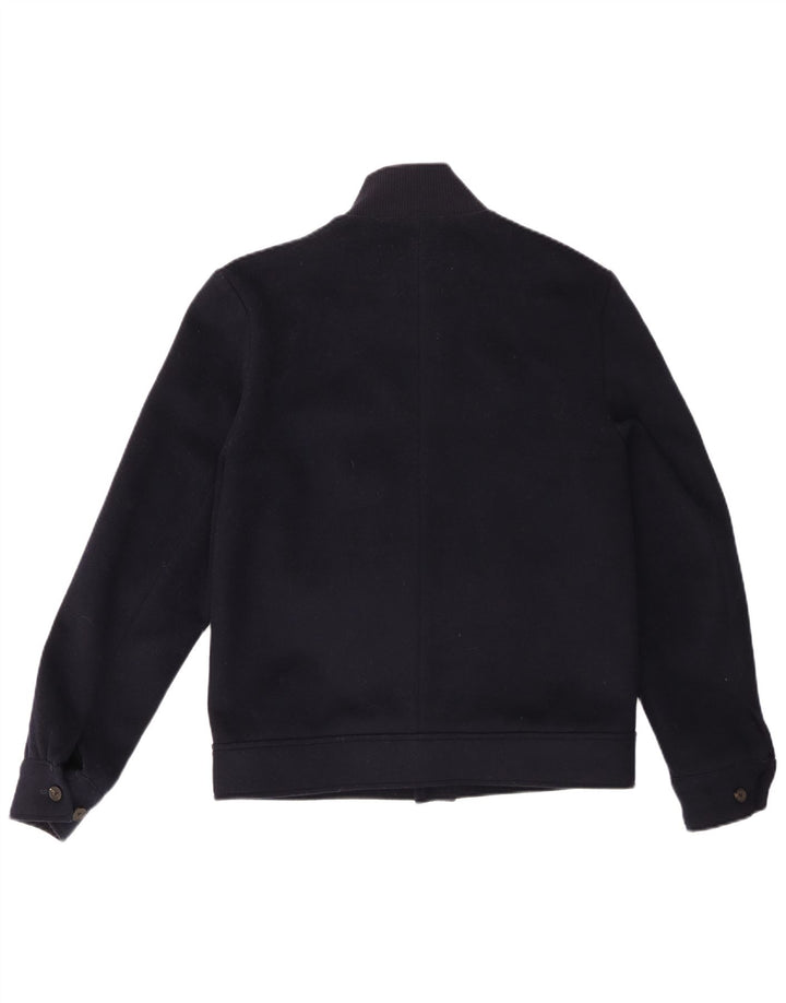 Reiss Herre Bomber Jacket UK 36 Small Navy Blue Wool