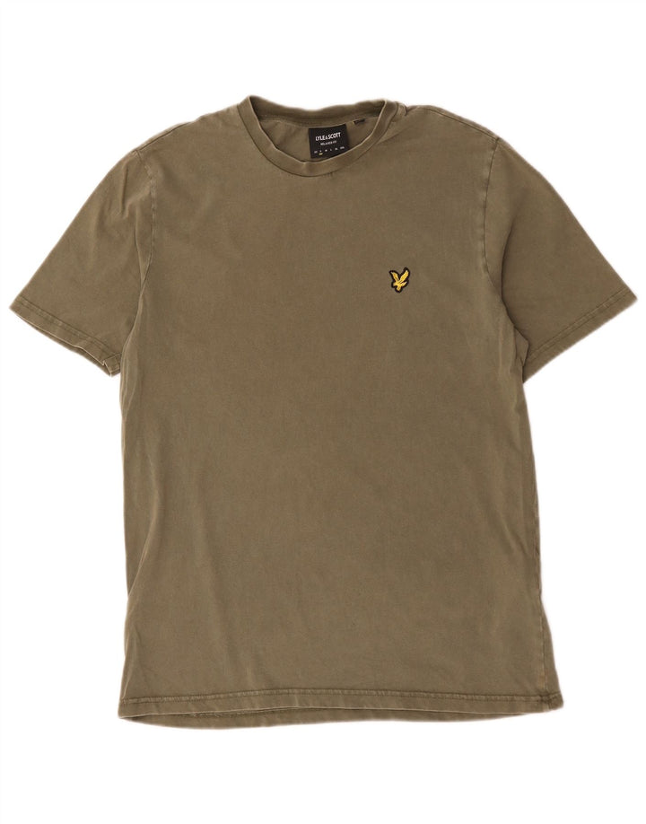 Lyle & Scott Herre Relaxed Fit T-Shirt Top Lille Khaki Bomuld