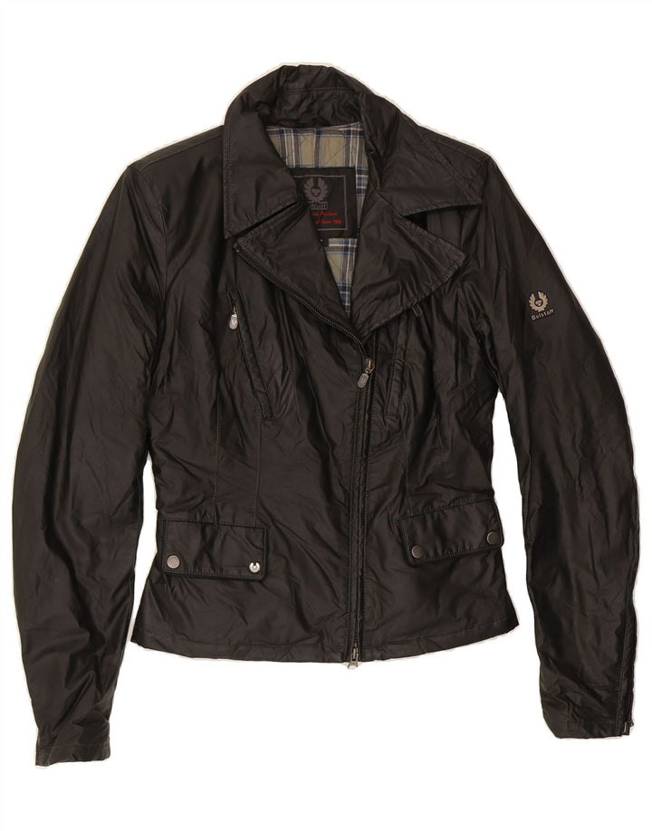 BELSTAFF Womens Biker Jacket IT 42 Medium Black Cotton Vintage Belstaff and Second-Hand Belstaff from Messina Hembry 