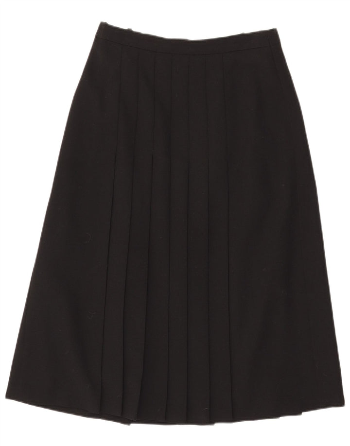 Del Mod Kvinder Højtalje Plisseret Nederdel EU 38 Medium W27 Sort Polyester