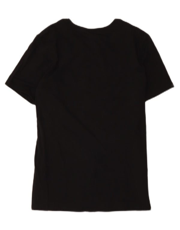 Nike Grafisk T-Shirt Top UK 12 Medium Sort Bomuld