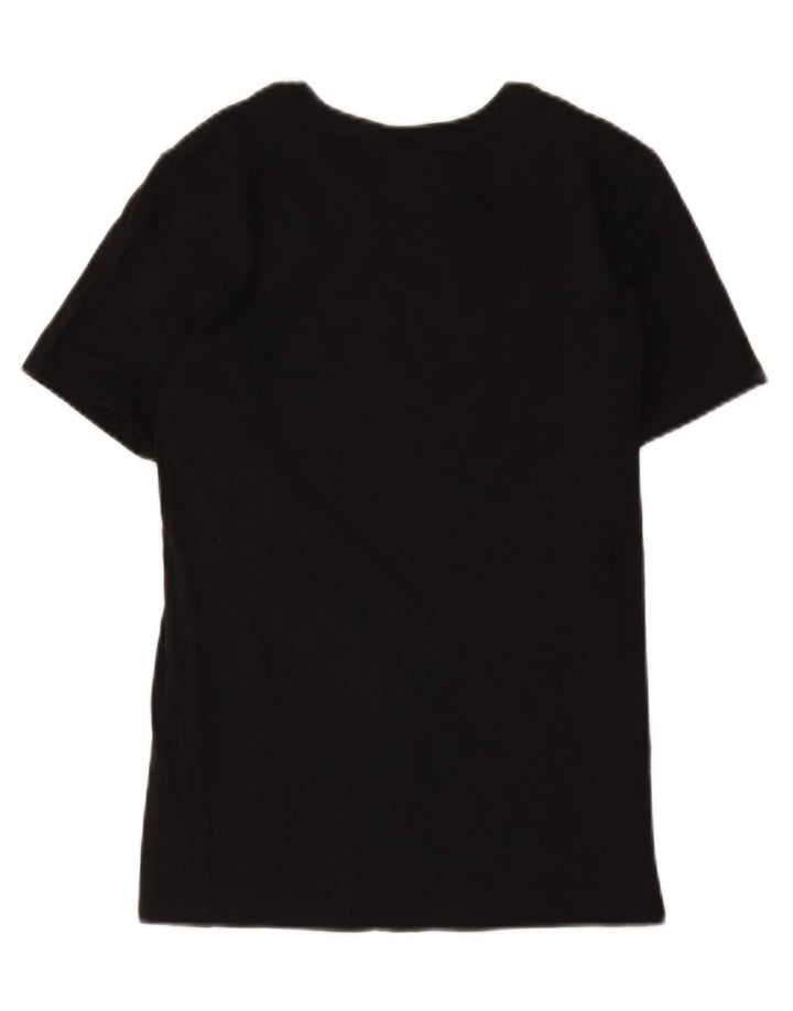 Nike Grafisk T-Shirt Top UK 12 Medium Sort Bomuld