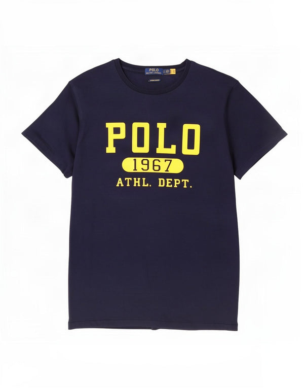 Polo Ralph Lauren Herre Custom Slim Fit Grafisk T-shirt Top Stor Marineblå