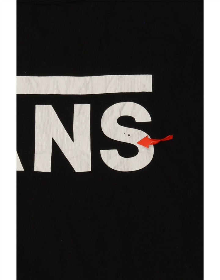 VANS Grafisk T-Shirt Top UK 12 Medium Sort