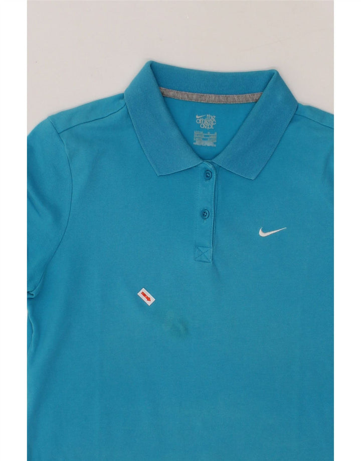 NIKE Womens Polo Shirt UK 16/18 Large Blue Cotton Vintage Nike and Second-Hand Nike from Messina Hembry 