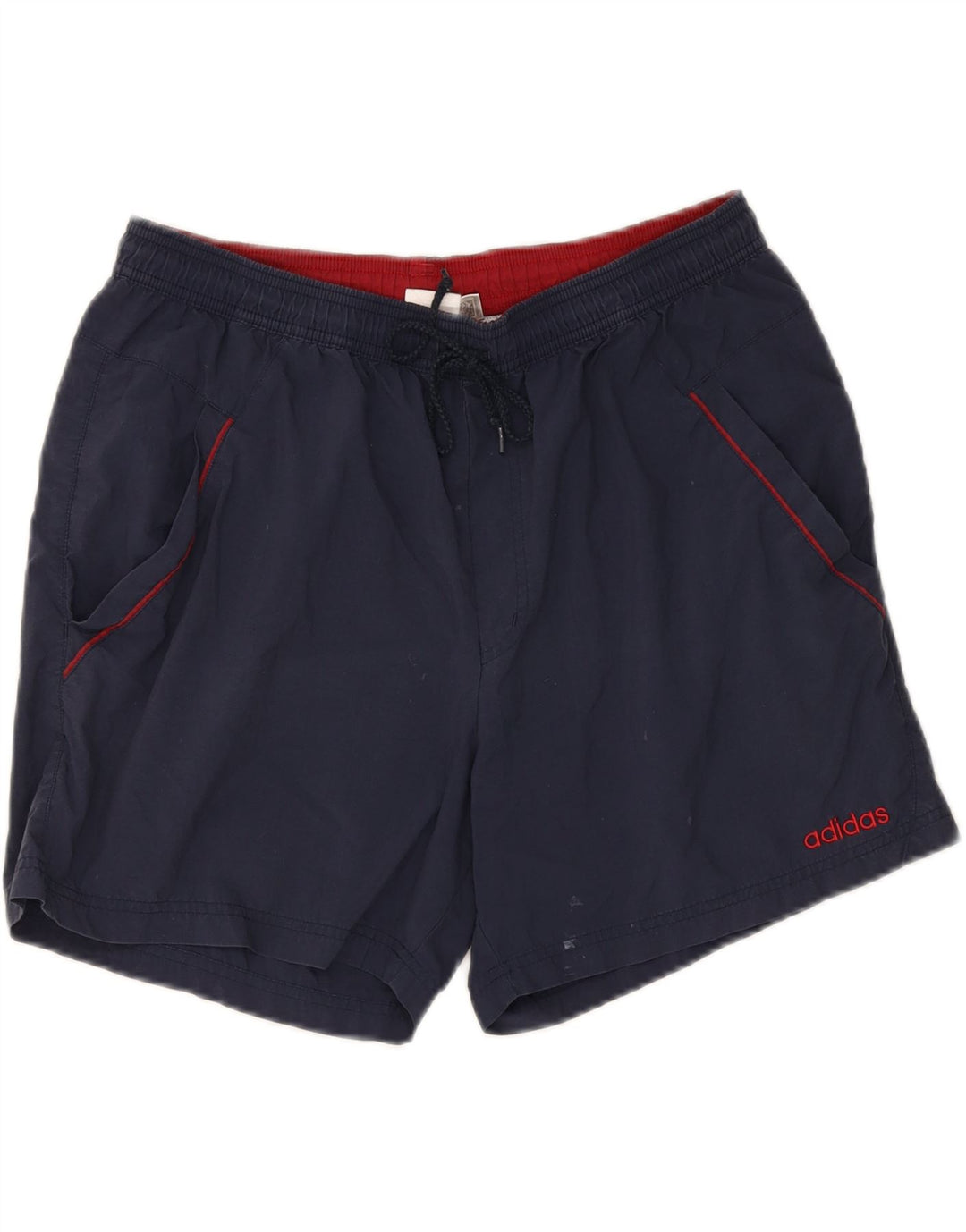 ADIDAS Mens Sport Shorts Large Navy Blue Polyester Vintage Adidas and Second-Hand Adidas from Messina Hembry 