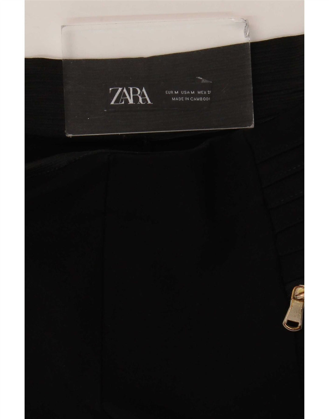 Zara Dame Cropped Trousers Medium W28 L25 Sort