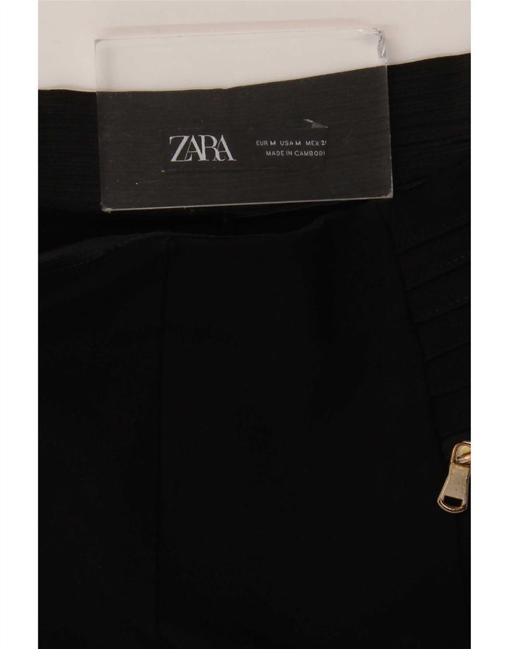 Zara Dame Cropped Trousers Medium W28 L25 Sort