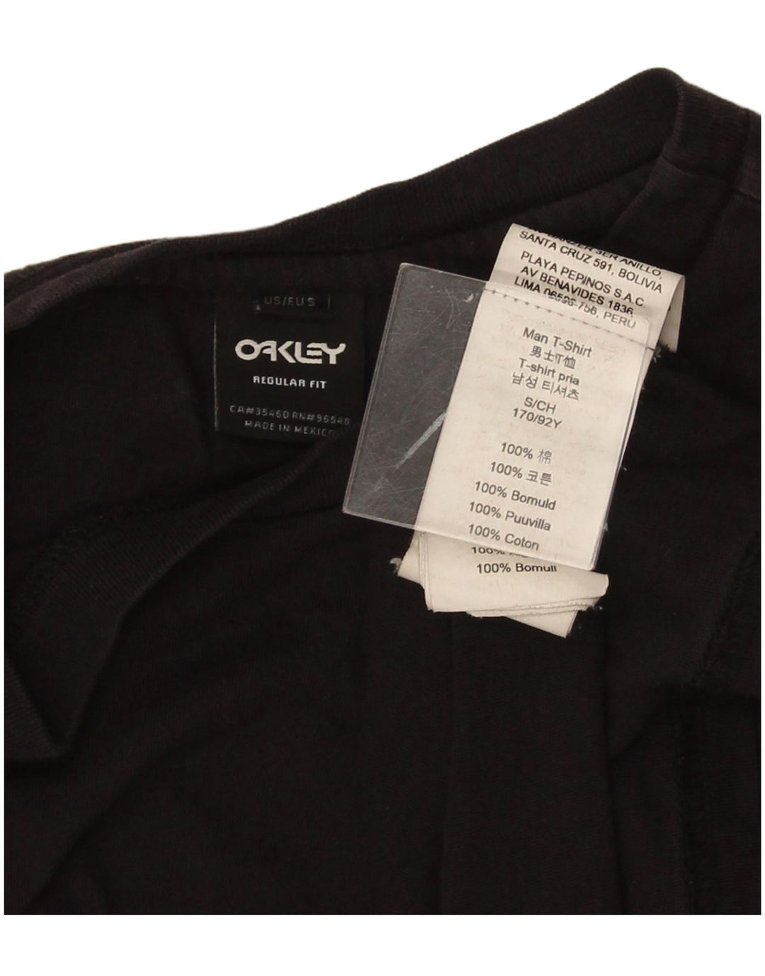 Oakley Herre grafisk T-shirt top lille sort bomuld