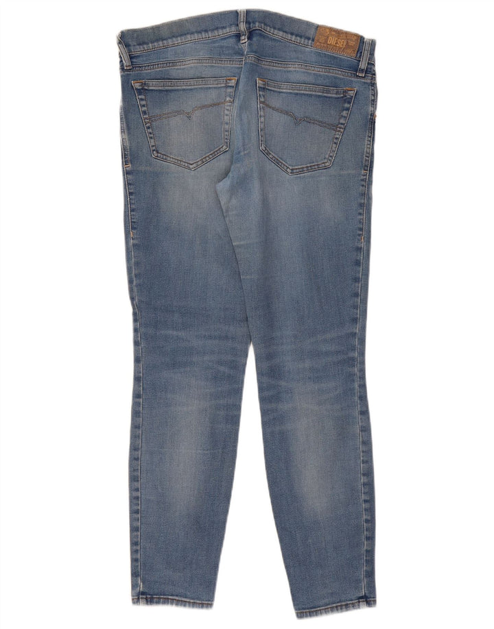 DIESEL Dame Skinny Jeans W30 L28 Blå Bomuld