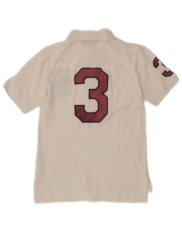 POLO RALPH LAUREN Grafisk poloskjorte til drenge 7-8 år Lille hvid bomuld