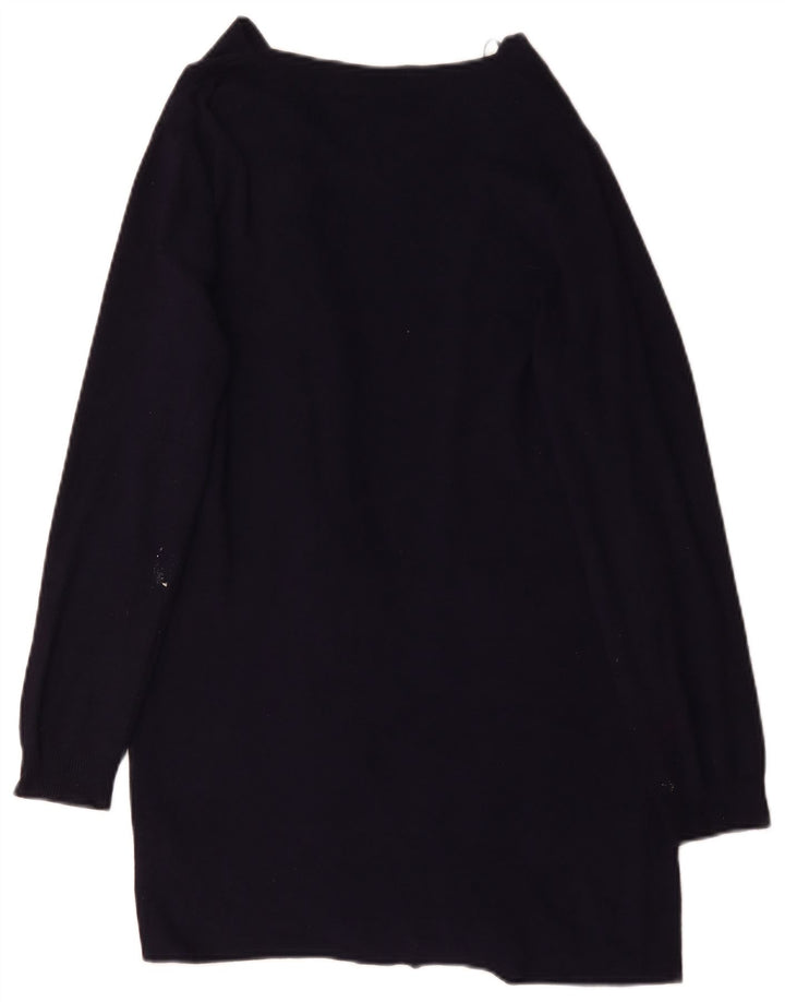 Marks & Spencer Dame Longline Cardigan Sweater UK 14 Medium Navy Blue