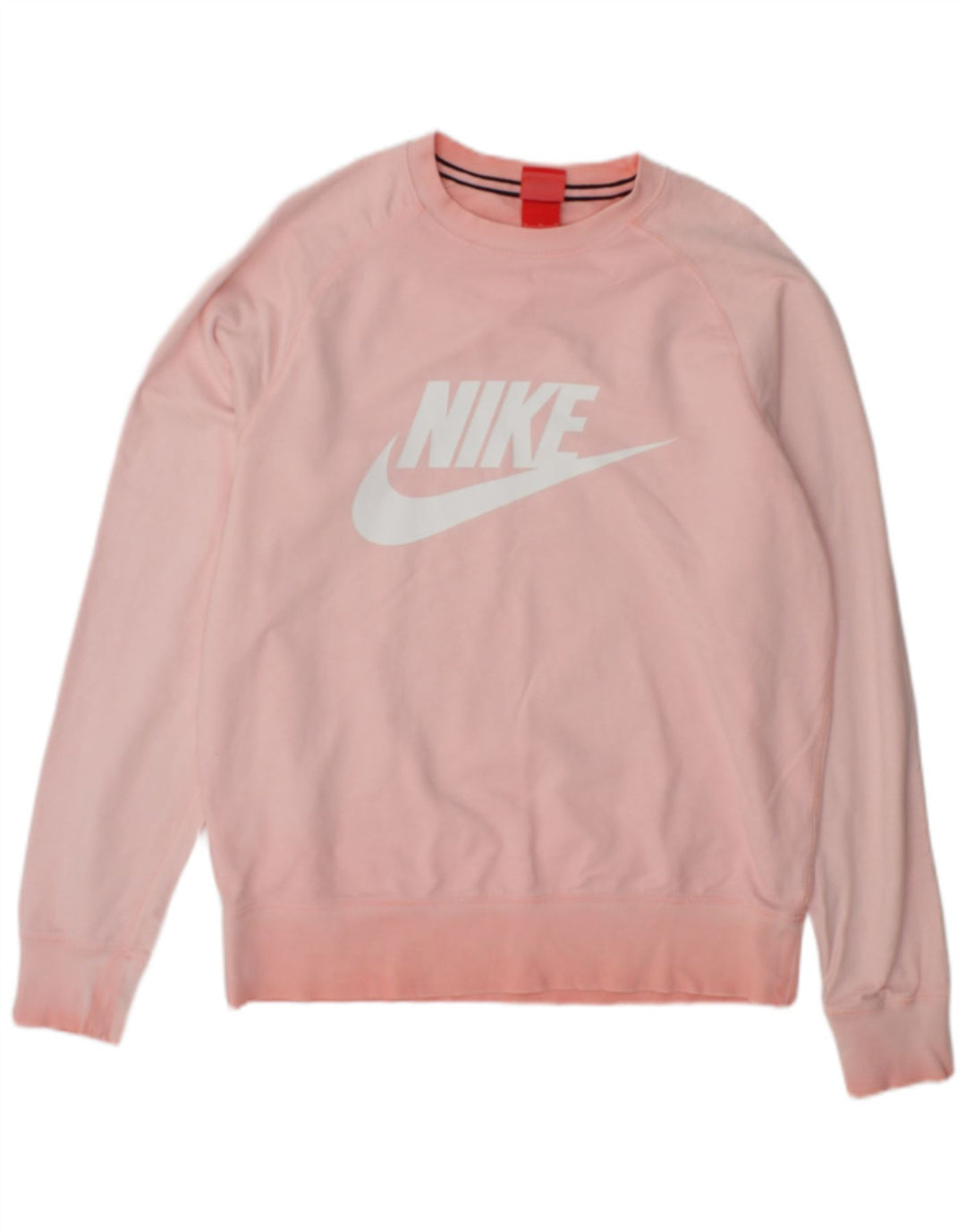 Nike Dame Grafisk Sweatshirt Jumper UK 14 Medium Pink Bomuld
