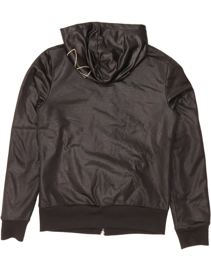 ADIDAS Womens Zip Hoodie Sweater EU 38 Medium Black Polyester Vintage Adidas and Second-Hand Adidas from Messina Hembry 