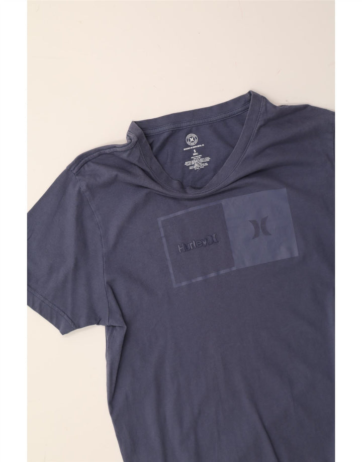 HURLEY Mens Graphic T-Shirt Top Small Navy Blue Cotton Vintage Hurley and Second-Hand Hurley from Messina Hembry 