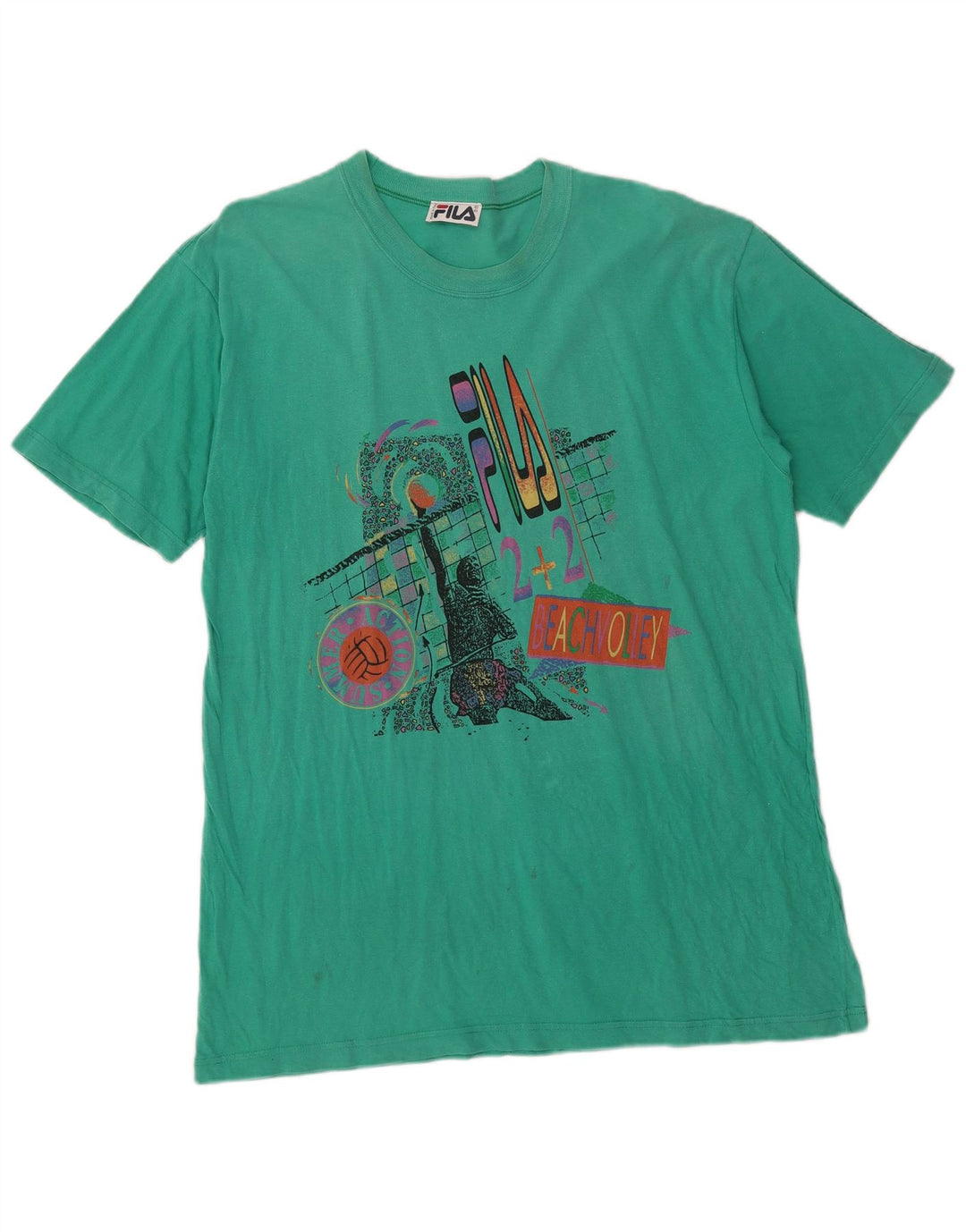 Fila Herre Grafisk T-Shirt Top XL Grøn