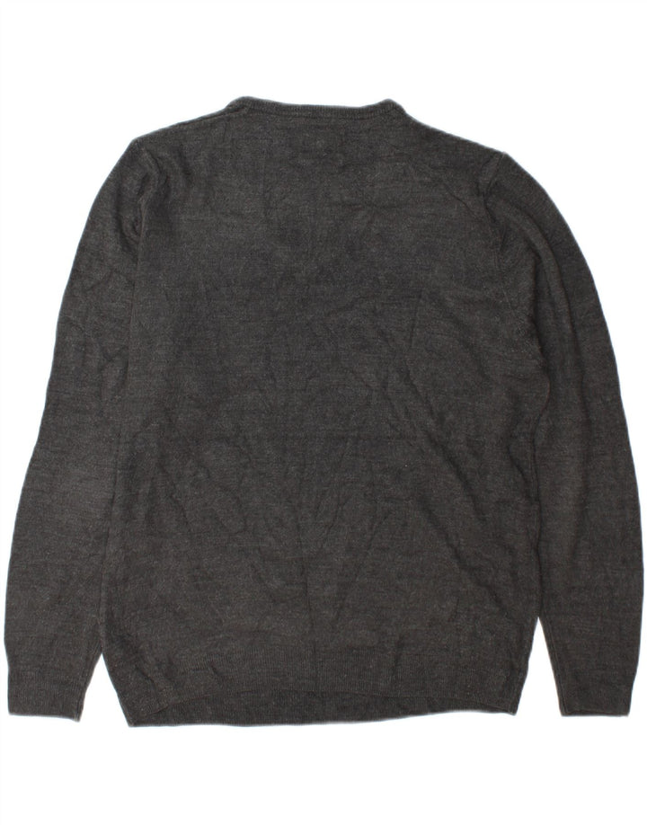 Marks & Spencer Herre V-hals sweater Stor Grå Akryl