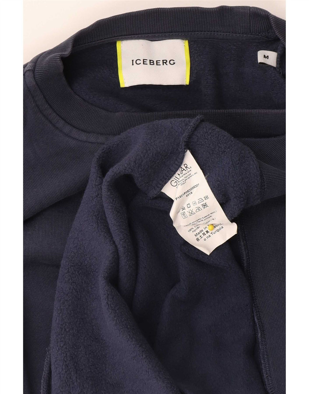Iceberg Herre Grafisk Sweatshirt Jumper Medium Navyblå Bomuld