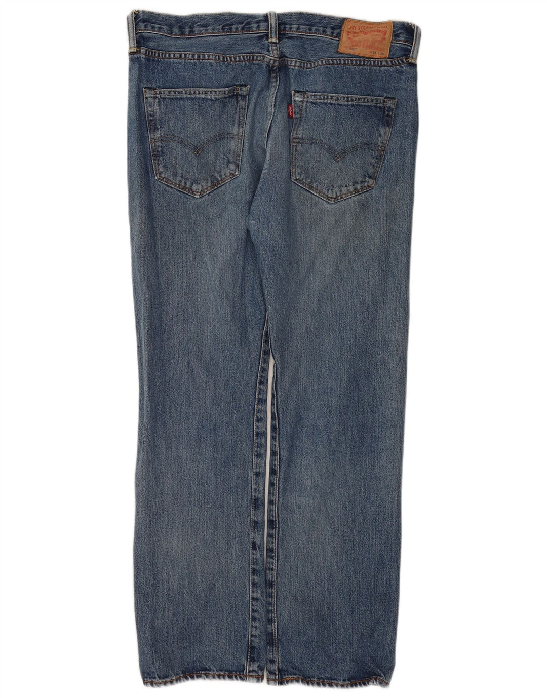 Levi's Herre 501 lige jeans W34 L30 blå bomuld