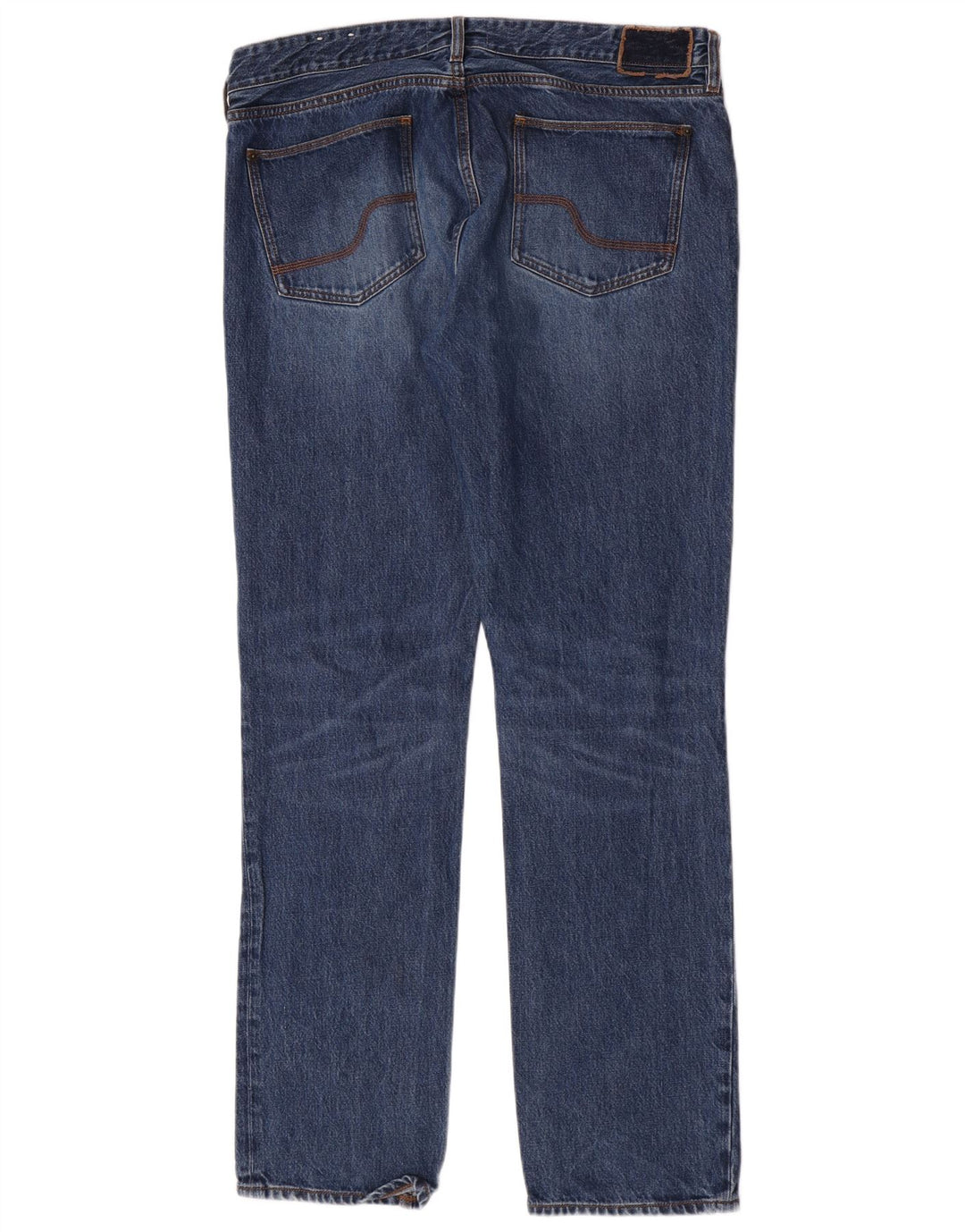 Fat Face Herre Straight Jeans W38 L34 Blå Bomuld