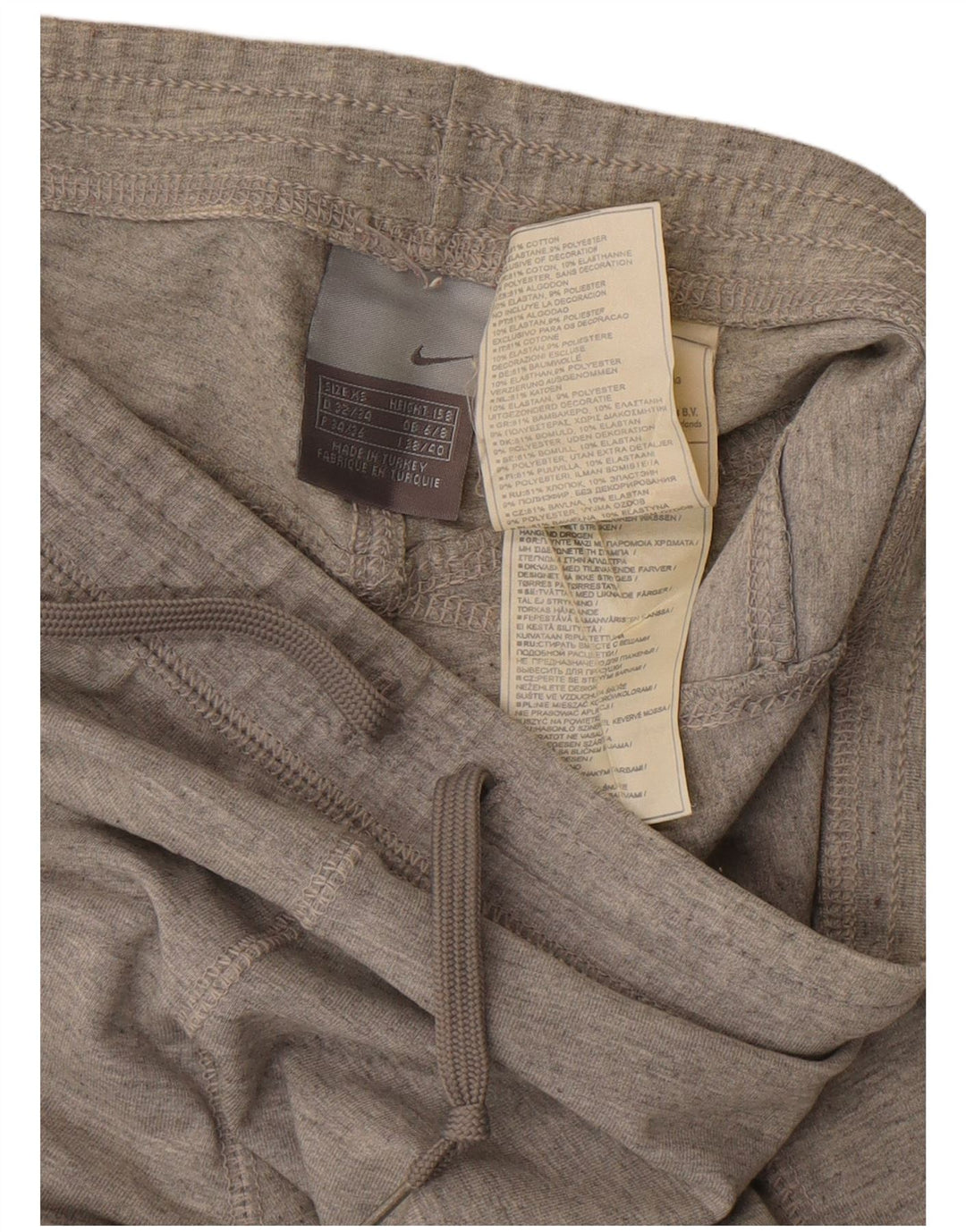 Nike træningsdragtsbukser til kvinder UK 6/8 XS grå bomuld