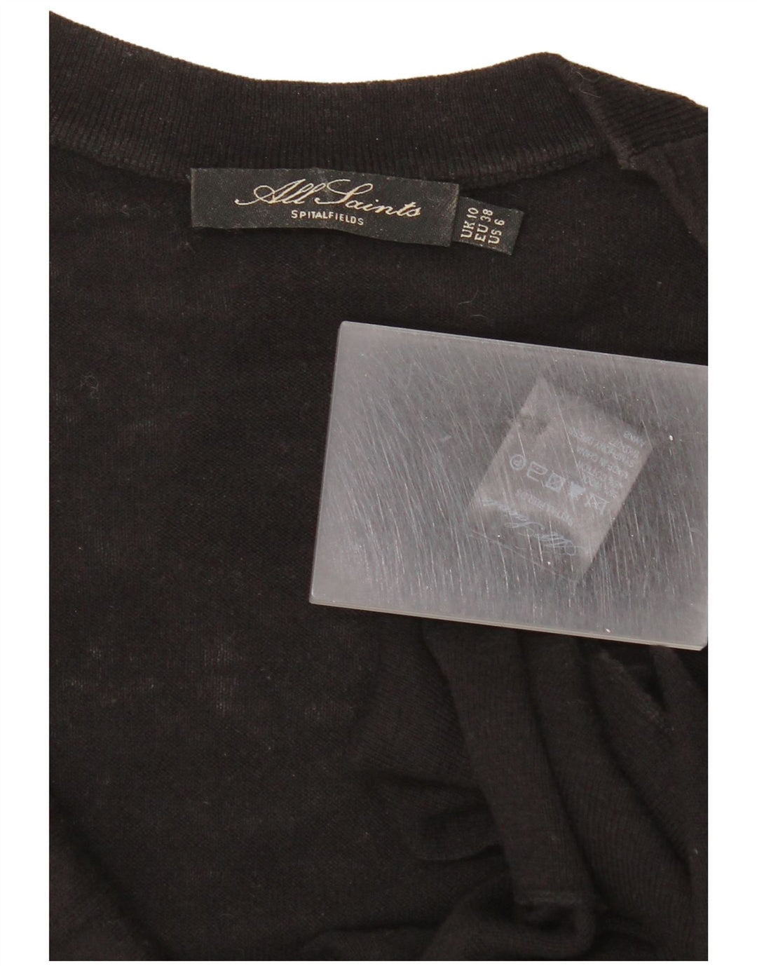 All Saints Dame Jumper Dress UK 10 Small Black Wool