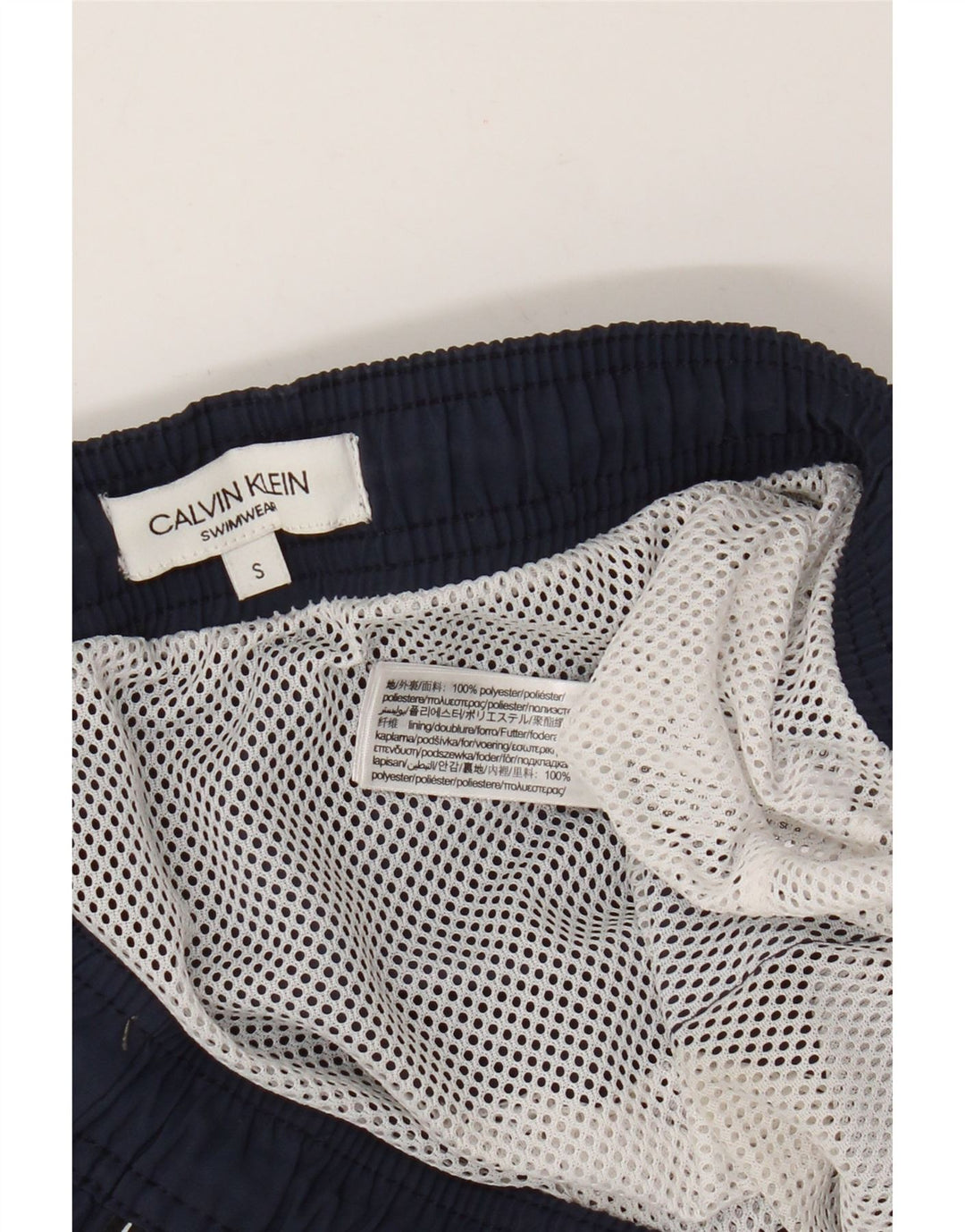 Calvin Klein Herre grafiske svømmeshorts Små marineblå polyester