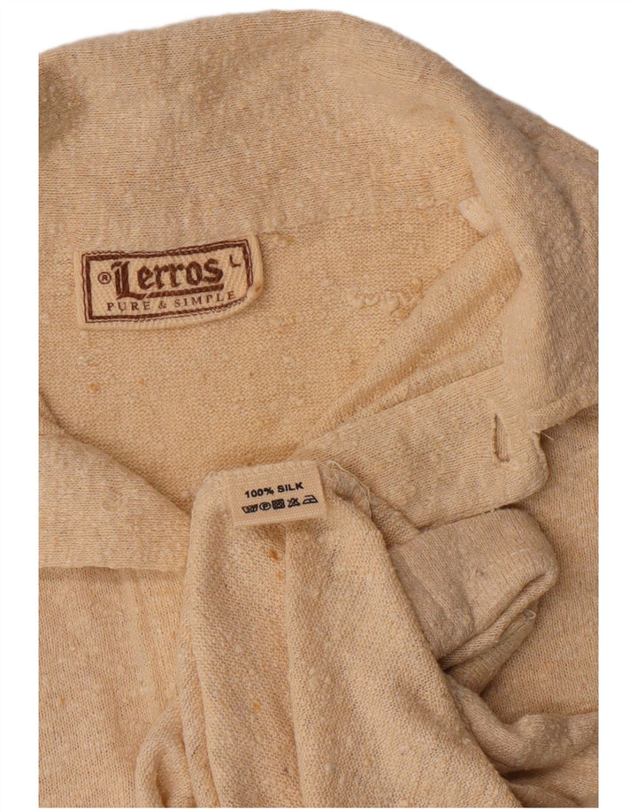 Lerros Kortærmet Polo Shirt til mænd Stor Beige Silke