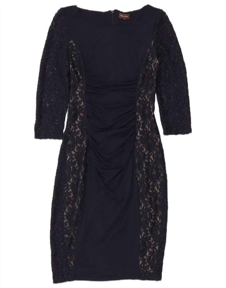 Phase Eight Womens 3/4-ærmet Bodycon Dress UK 12 Medium Navy Blue