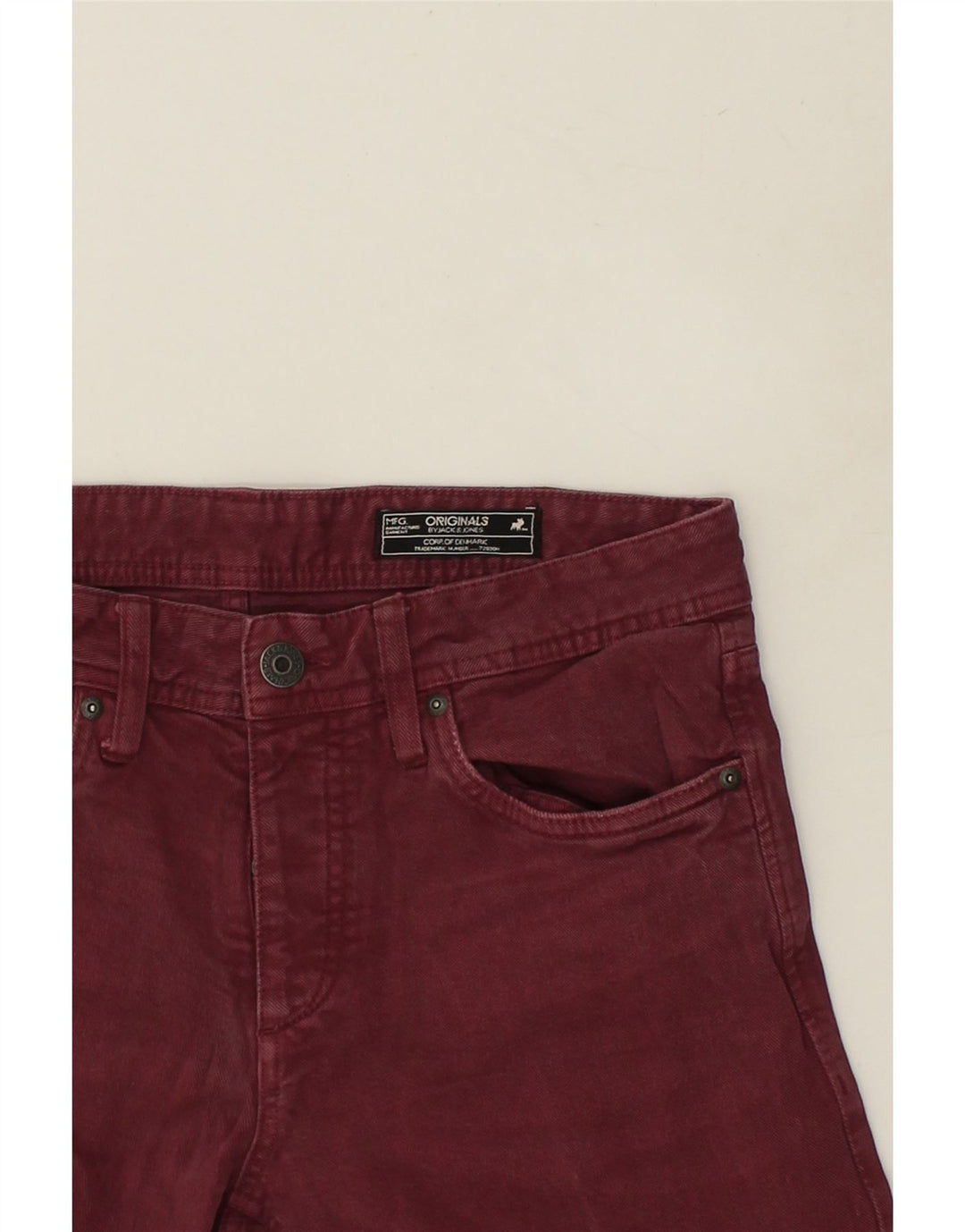 JACK & JONES Womens Originals Slim Jeans W32 L34 Maroon | Vintage Jack & Jones | Thrift | Second-Hand Jack & Jones | Used Clothing | Messina Hembry 