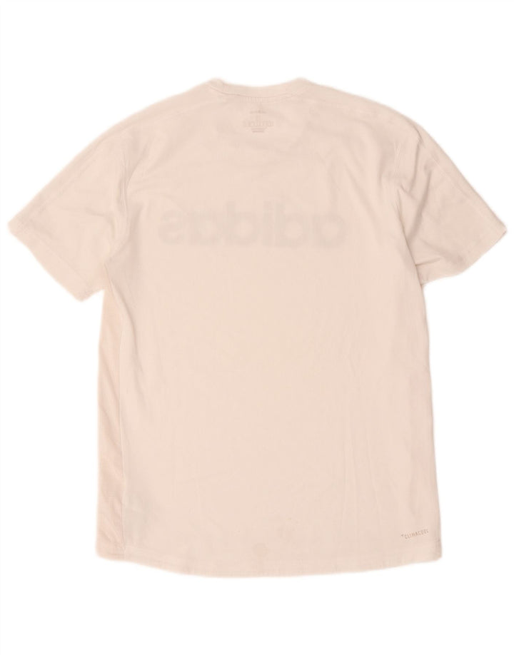 Adidas Herre Climacool Grafisk T-Shirt Top Lille Hvid Polyester