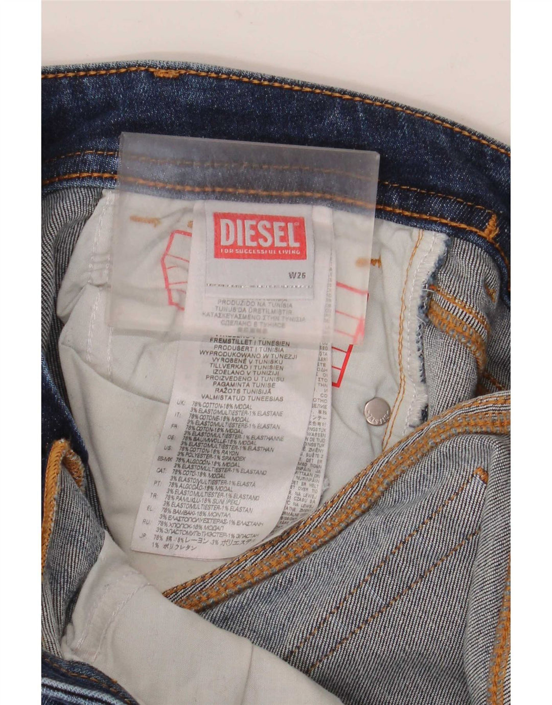 Diesel Dame Flared Jeans W26 L32 Blå Bomuld