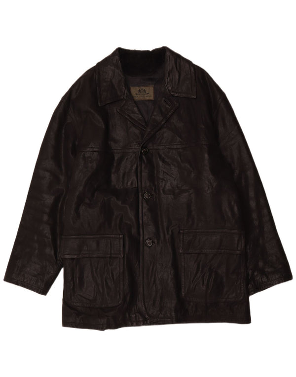 Brooklyn Herre Læderjakke UK 44 2XL Sort