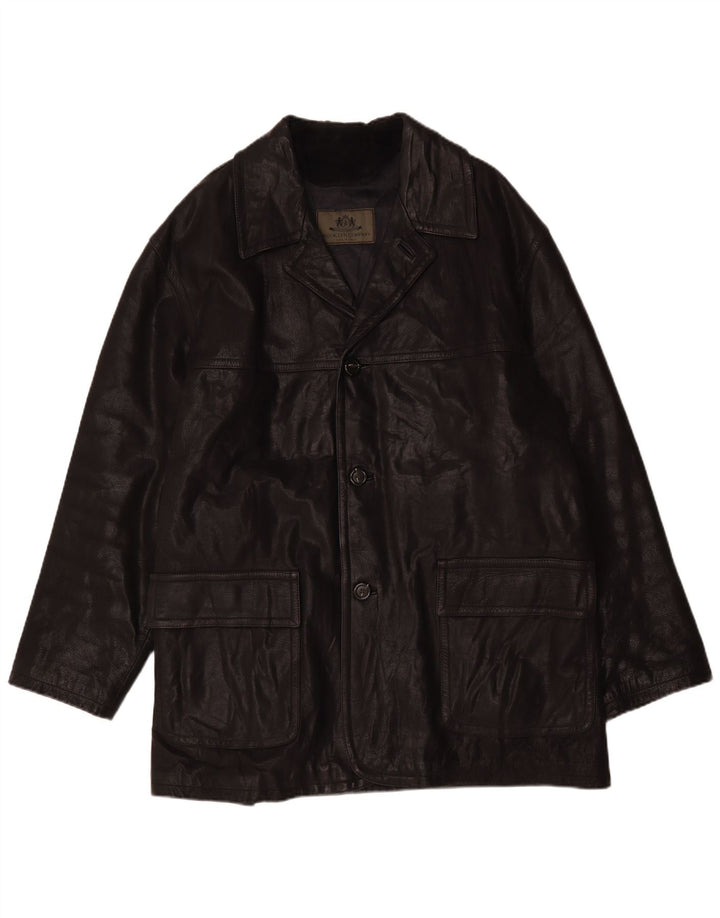 Brooklyn Herre Læderjakke UK 44 2XL Sort