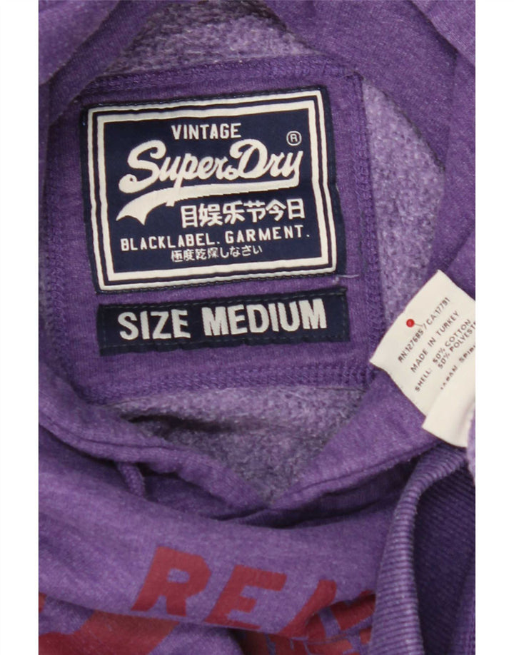 Superdry Grafisk hættetrøje til mænd Medium lilla bomuld