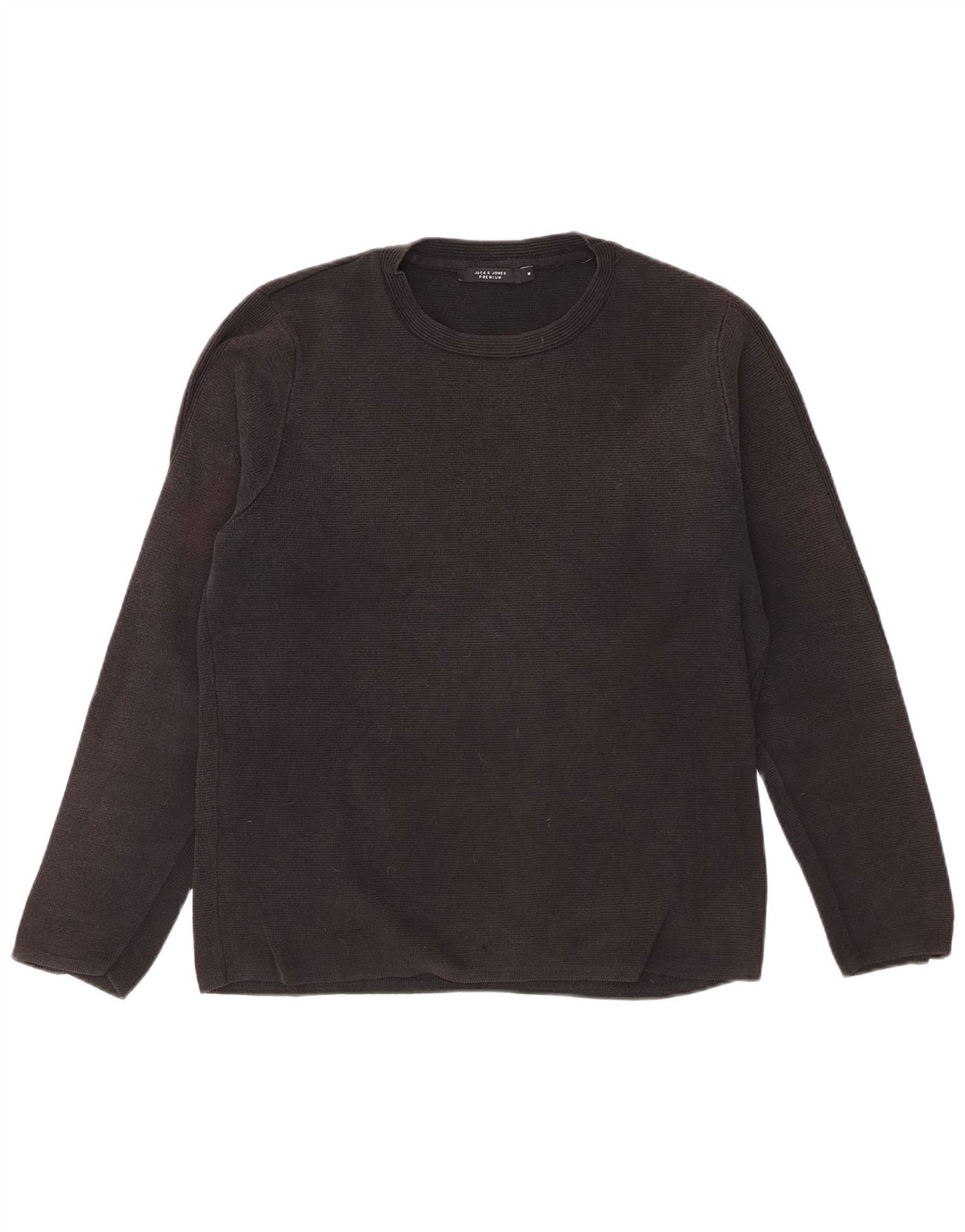 Jack & Jones Herre sweater med rund hals, medium sort bomuld