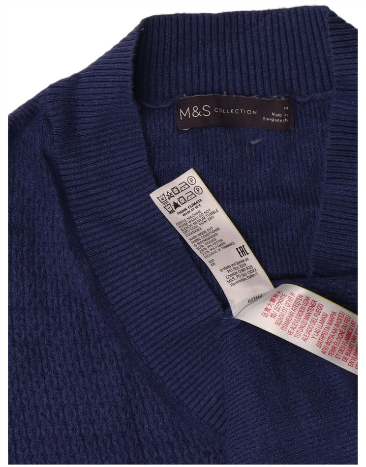 Marks & Spencer Herre V-hals sweater Medium Blue Viscose