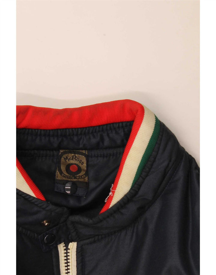 MCROSS Racerjakke til mænd UK 38 Medium Navy Blue Colourblock