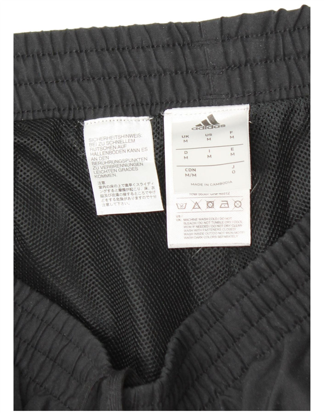 ADIDAS Mens Tracksuit Trousers Joggers Medium  Black Polyester